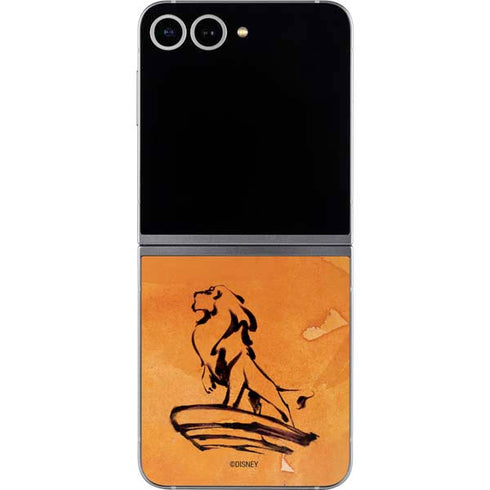 Disney The Lion King Mufasa Water Color Art Galaxy Z Flip6 Skin
